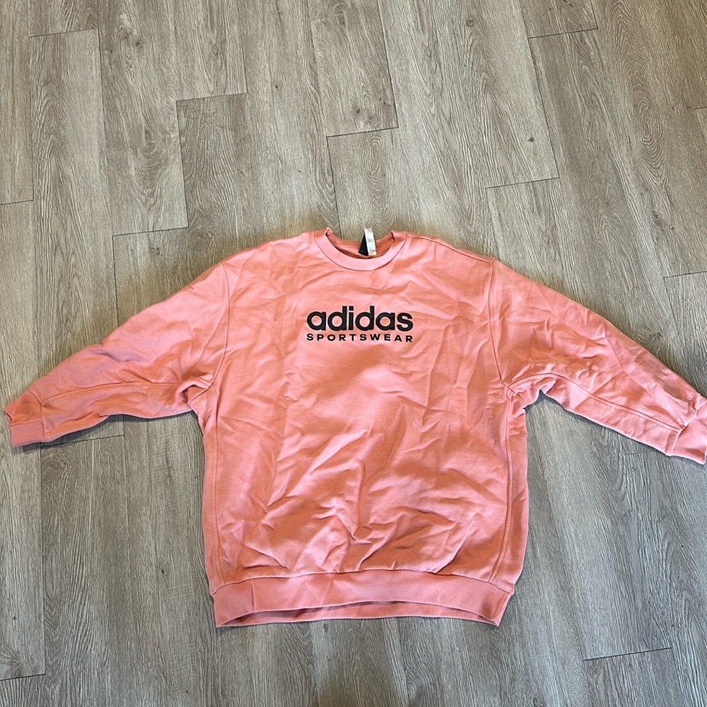Oversized adidas sweatshirt. Neve worn
